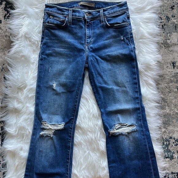 Joe’s Jeans the Provocateur Bootcut Distressed Jeans Size 27 Petite - Picture 3 of 12